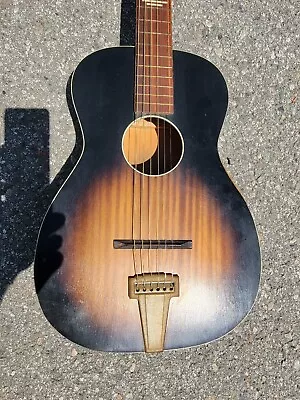 Vintage 1960s Stella Steel Parlor Guitar Made In The U.S.A- With Bausach Case • $224.80