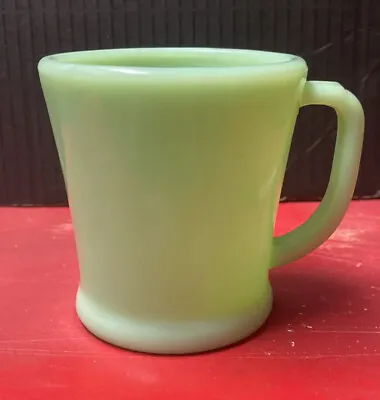 Fire King Jadeite Green D Handle Restaurant Coffee Mug Antique 1950 S Excellent • $24.99