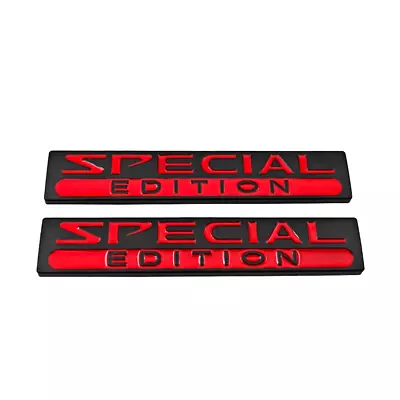 2x Metal Black&red Special Edition Logo Car Emblem Luxury Badge 3D Sticker Decal • $11.99