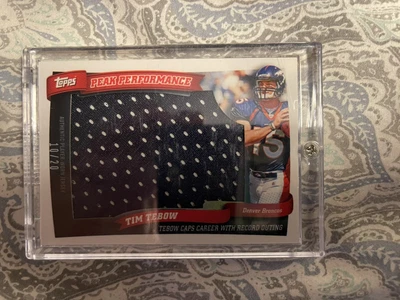 $19.99 • Buy Tim Tebow 2010 Topps Football RC Peak Performance JUMBO Relic /20 Broncos PPJR-1