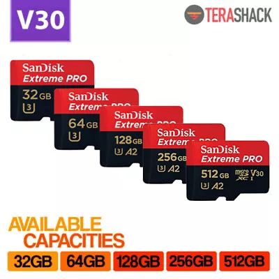 SanDisk Extreme PRO Micro SD Memory Card 32GB 64GB 128GB 256GB 512GB V30 GoPro • $81.99