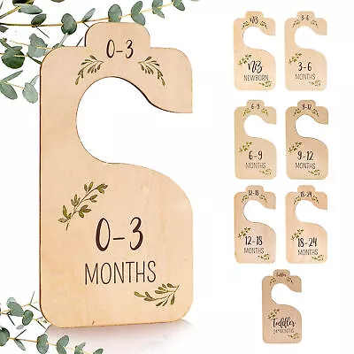 Wooden Double Sided For Clothes Organizer Girls Boys Closet Dividers Room • £9.01