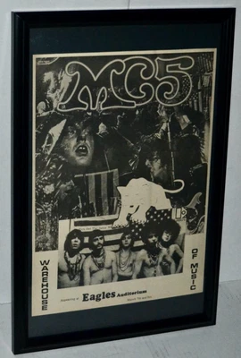 $59.99 • Buy Mc5 Rare 1969 Seattle Eagles Ballroom Promotional Concert Poster / Ad Punk Rare