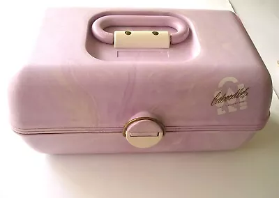 Vintage 1980's -90's Pink Swirl Caboodle Make Up Carrying Travel Case Handle USA • $14.95