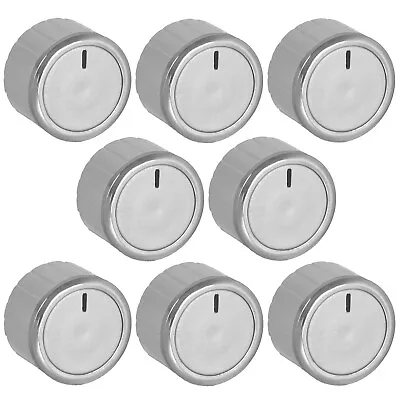 Control Knob Dial Switch + Adaptors For CANDY Oven Cooker Hob Silver Inox X 8 • £11.71