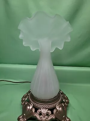 Vtg Art Deco Jack Pulpit Vase Night TV Budouir Lamp Night Light Frosted Shade • $89.99