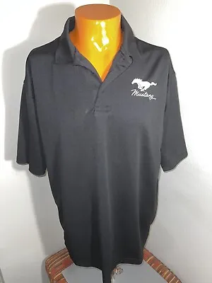 A6 Ford Stang Stuff MUSTANG PERFORMANCE POLO - BLACK WITH RUNNING HORSE Mens XL • $20