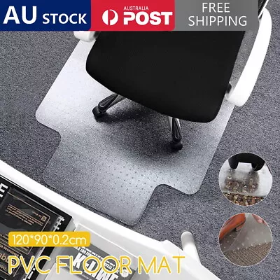 $26.79 • Buy Chair Mat Carpet Hard Floor Protectors PVC Home Office Room Computer Mats 120x90