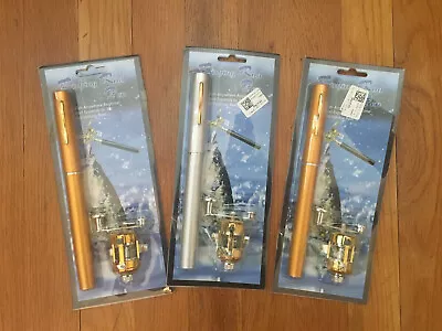 Mini Telescopic Fishing Rod Reel Portable Pocket Pen Fishing Rod 3-pack Set • $19.99