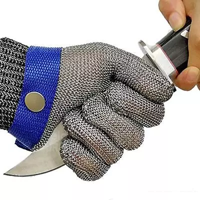 Ansi A9 Cut Resistant Glove Stainless Steel Mesh Metal Glove Food Grade For Kitc • $19.12