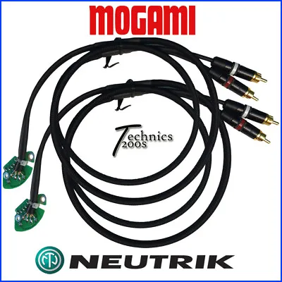 4ft Technics 1200 1210 Mogami Rca Phono Cable Neutrik Gold Tip Internal Gnd Pcb • $169.83