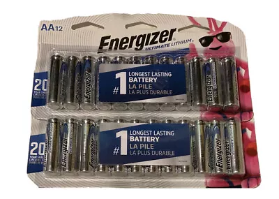 Energizer Ultimate Lithium AA Batteries - 24 Count Exp 2038 Sealed • $49.99