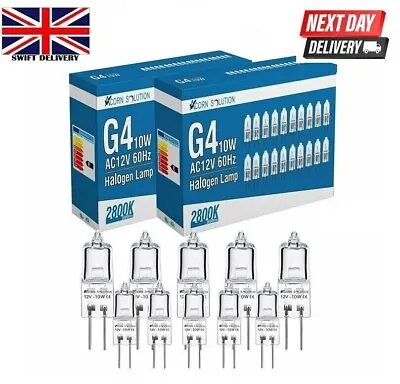 G4 10W/20W Halogen 12V Capsule Light Bulb Replace LED Lamps AC 2PinA+ Pack 10/20 • £2.82