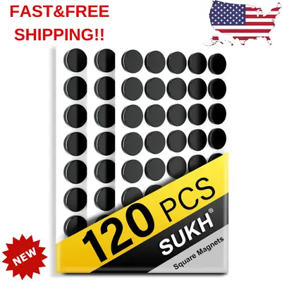 120 Round Magnet Strips With Adhesive Backing Flat Thin Magnetic Tape For Craft • $12.22