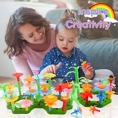 Large Flower Garden Toys 148 Pcs For 3 Year Old Girls Boys Construction Building • £19.99