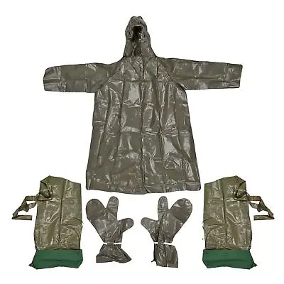$21.98 • Buy Poncho Army Original Czech Military Protection Waterproof Suit Glove Rain Cover
