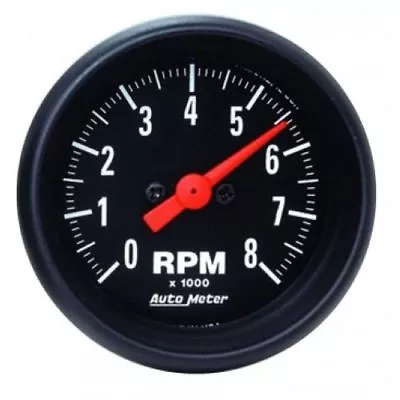 Auto Meter 2698 2-1/16  Z-Series In-Dash Electric Tachometer Gauge; 0-8;000 RPM • $180.60