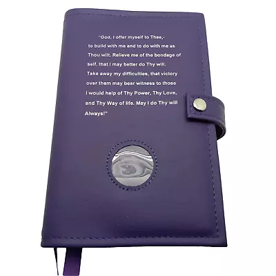 Alcoholic Anonymous Purple Orchid Deluxe Double AA Book Cover Third Step Prayer • $41.95