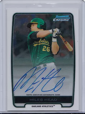 Miles Head 2012 Bowman Chrome Prospect Auto • $11.99