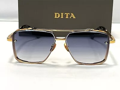 Dita Mach-Six DTS121 62-01  Metal Aviator Sunglasses Dark Grey Gradient Lens A • $11.61