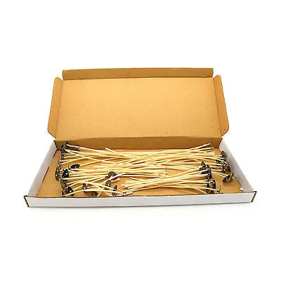 20 Cm / 8 Inch High Quality Pre Waxed Wicks With Sustainers For Candle Making ☯ • £2.47