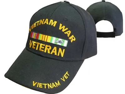 Vietnam War Veteran Vet Black Embroidered Cap Hat Licensed Premium Quality • $10.88