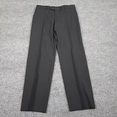 Hugo Boss Pants Mens 35R Black James Brown US Stretch Wool Blend Dress Slacks • $26.66