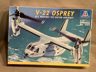 Italeri V-22 Osprey U.S. Marine Tilt Rotor Aircraft - 1/72 Scale Kit 068 - Open! • $24.99