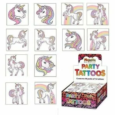£2.04 • Buy 72 Unicorn Tattoos Pinata Toy Loot/Party Bag Fillers Kids