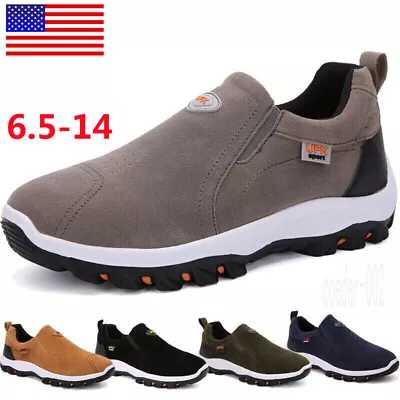 Men's Slip On Sports Outdoor Sneakers Trainers Casual Running Hiking Shoes Size • $23.63