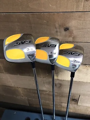 DEMO RH Tall +1 Mens SV3 Yellow Square Fairway 3 5 7 Wood Set Reg Flex 5633-TRV3 • $119.97