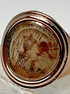 Georgian Colored Sepia 1796 Mourning Ring • $2800