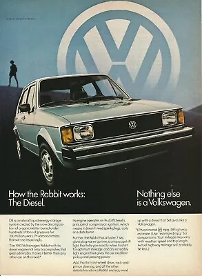 1982 Volkswagen Rabbit Diesel Vintage Print Ad 80's Car Advertisement • $8.98