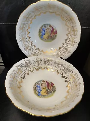 Set Of 2 Vintage HAAS & CZJZEK Czech Republic Fine Porcelain MADONNA Bowl 9 1/4” • $100