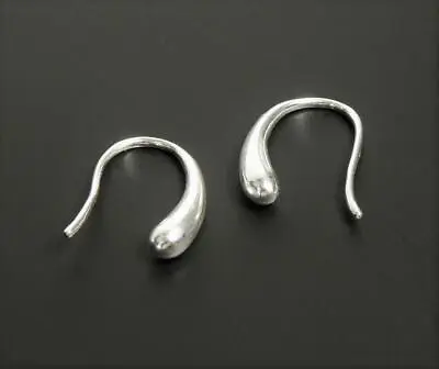 $14.50 • Buy Unique Minimal Chic Polished 925 Sterling Silver Small Water Dew Drop Earrings