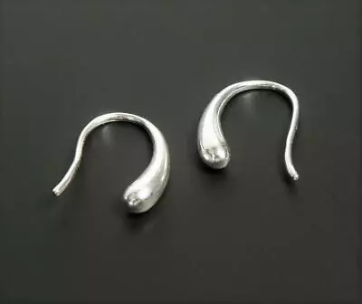 $14.50 • Buy Unique Minimal Chic Polished 925 Sterling Silver Small Water Dew Drop Earrings