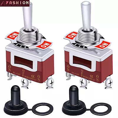 2Pcs Momentary Toggle Switch SPDT (On)-Off-(On) 12V 3 Terminal 3 Position New • $14.99