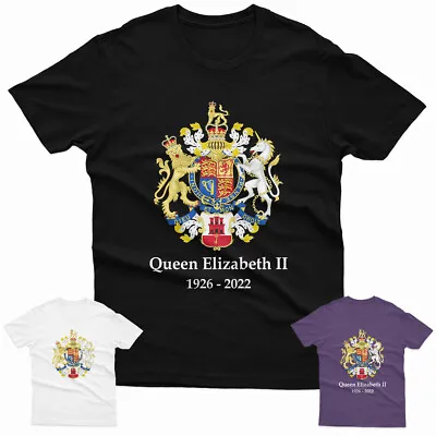 Queen Elizabeth 1926-2022 Memorial Britain Mourning Mens T Shirts #D25 #P1 #PR • £9.99