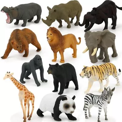 12pc Wild Ocean Model Kids Toys Small Plastic Figures Sea Zoo Animal Safari Set • £7.88