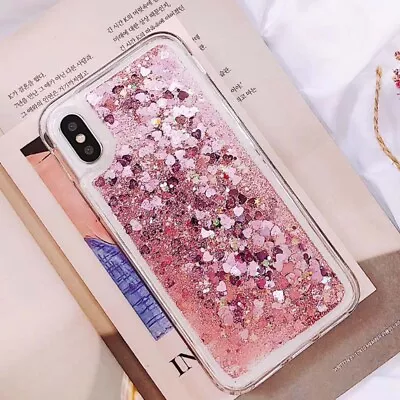 Case For Various Phone Quicksand Love Cover Women Glitter Liquid Soft Gel Back • $4.26