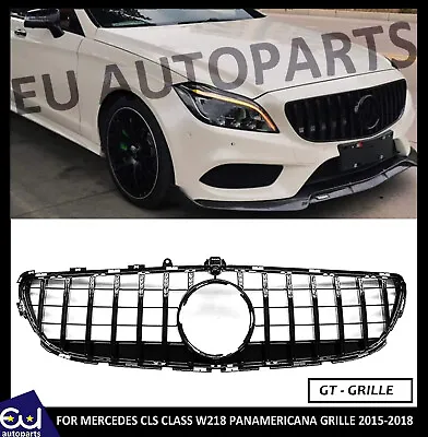 For Mercedes Cls Class W218 C218 Front Gt Panamericana Grille Gloss Black 15-18 • $105.77