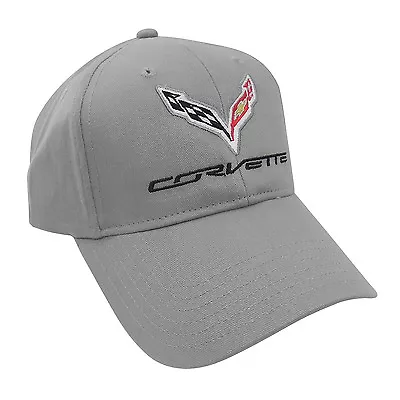 Chevrolet Corvette C7 Logo Gray Baseball Hat Cap • $20.99