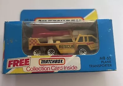 Matchbox Plane Transporter Collectible Card Still Inside • £10