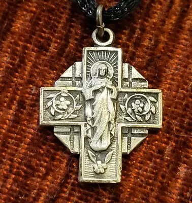 Sacred Heart Of Jesus Vintage & New Sterling Medal Catholic Religious France  • $39.99