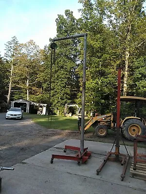 Portable Crane With 2 Ton Chain Fall • $400