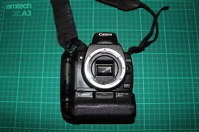 Canon EOS 350D Digital SLR Camera - Black (Body Only) + Battery Grip • £45