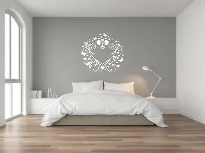 Wall Art Love Heart Shape Design  Stickers / Decals Family Words  Home Decor • £14.99