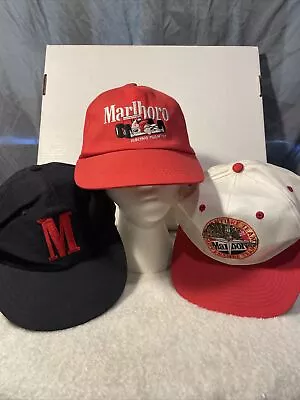 Vintage Marlboro Indy Racing Team ‘92  Adventure Team + Strapback Hat Cap Lot • $59.99