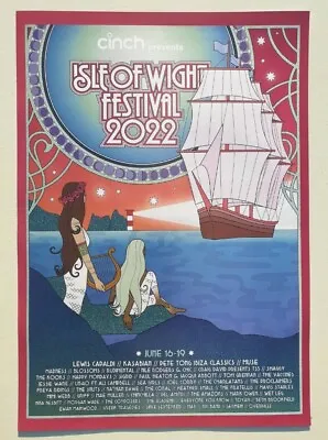 Isle Of Wight Festival Poster 2022 A3 Beth Brookfield Jessie Ware Proclaimers • £10.99