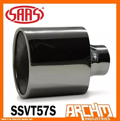 Saas Stainless Steel Exhaust Tip Vt V6/8 Straight 57mm Commodore Holden Ssvt57s • $32.50